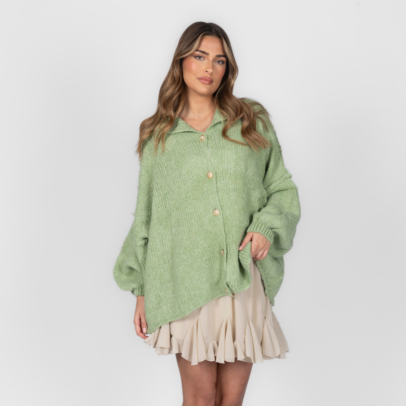 Elena | Oversize Adīta Kardigāns