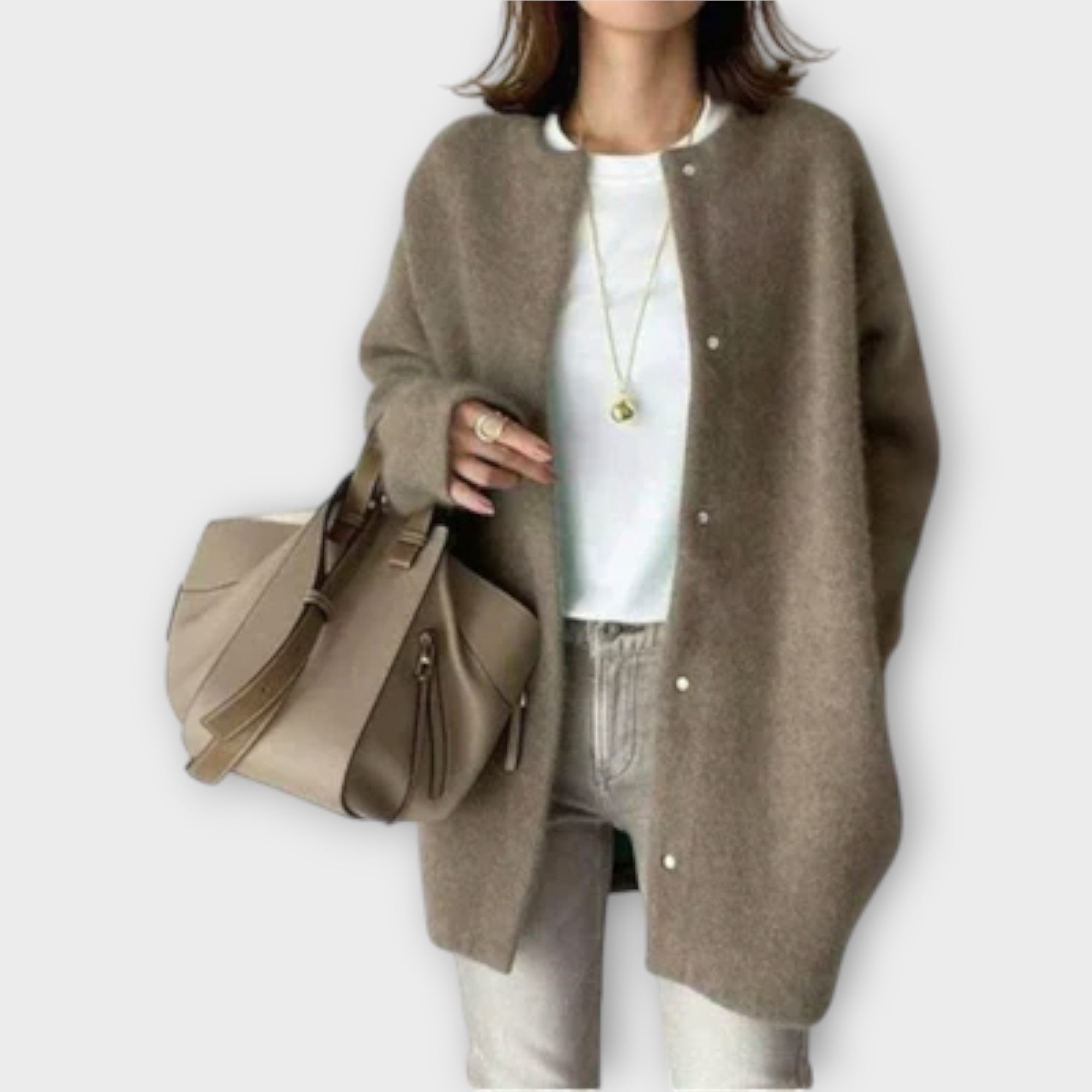 Tereza | Elegants minimālistisks mētelis mūsdienīgai sievietei