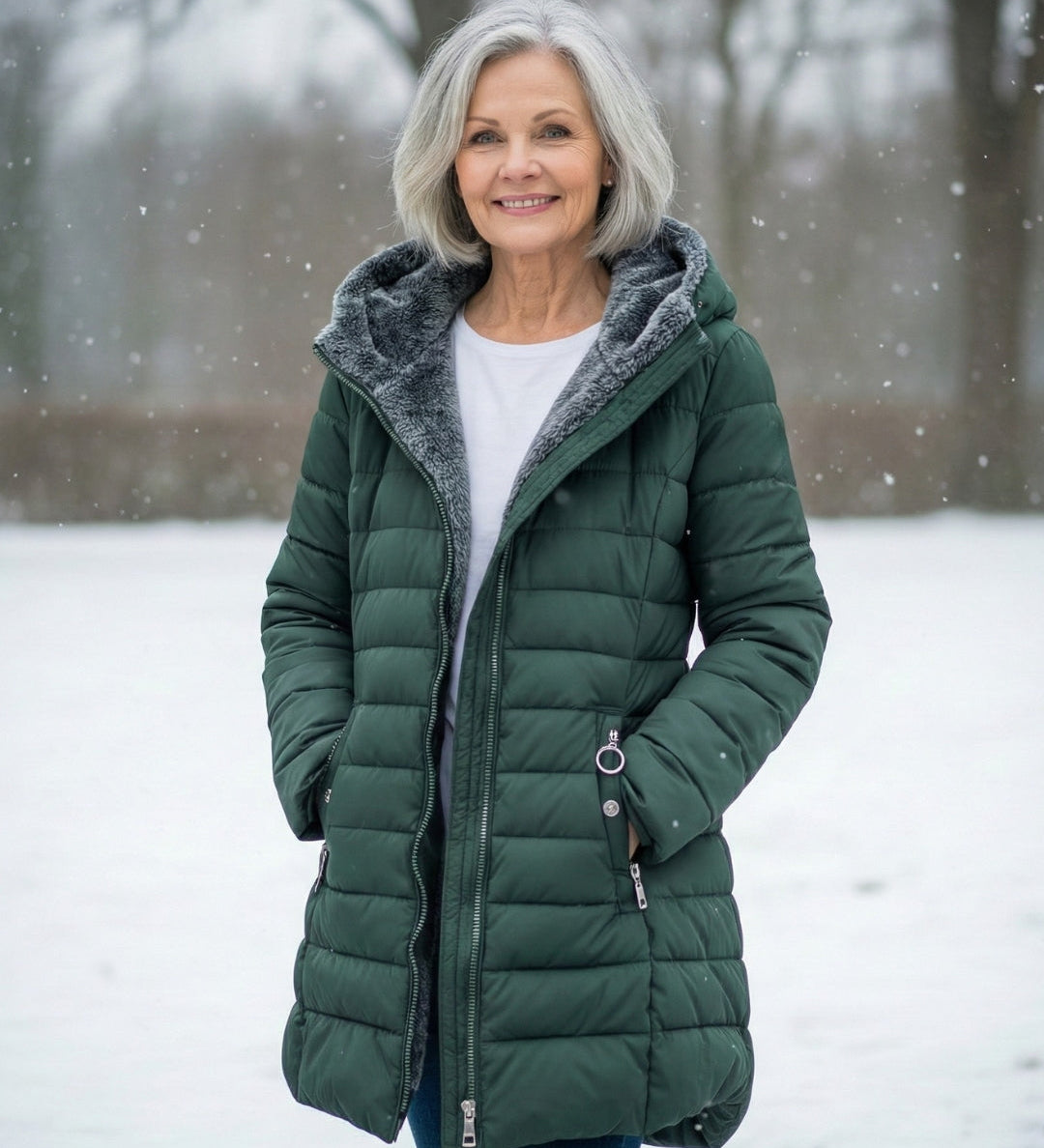 Aada™ | Puff jakna ar flīša oderi