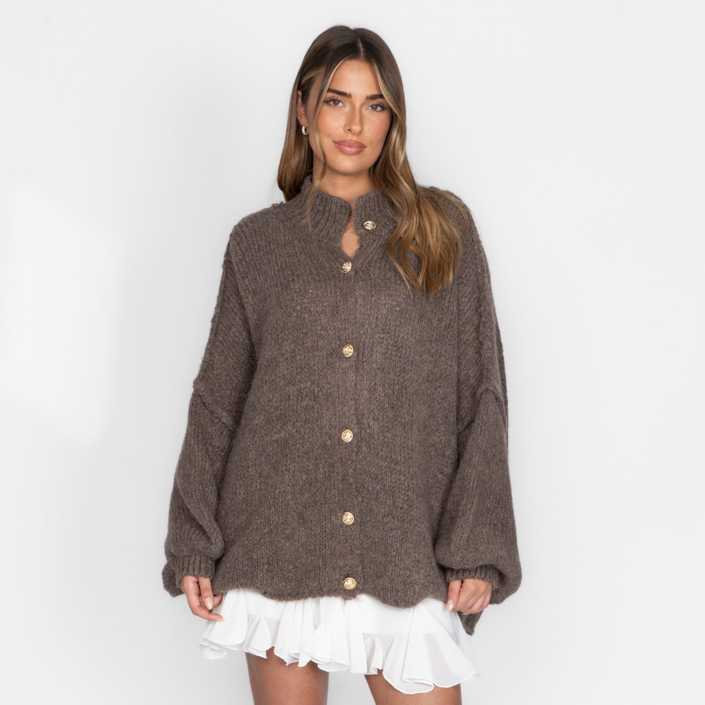 Elena | Oversize Adīta Kardigāns