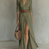 Suzanne | Maksikleid ar reveru apkakli
