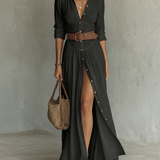 Suzanne | Maksikleid ar reveru apkakli