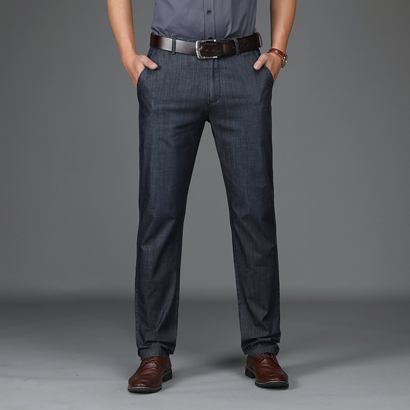 Claes | Vīriešu Klasiskā Griezuma Elastīgās Denim Bikses
