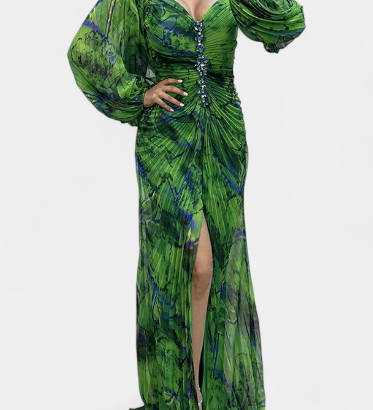 Quintessa™ | Krāsaina Plisēta Maxi