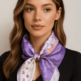 Violetta - adīta šalle (100% zīda - 68cm)