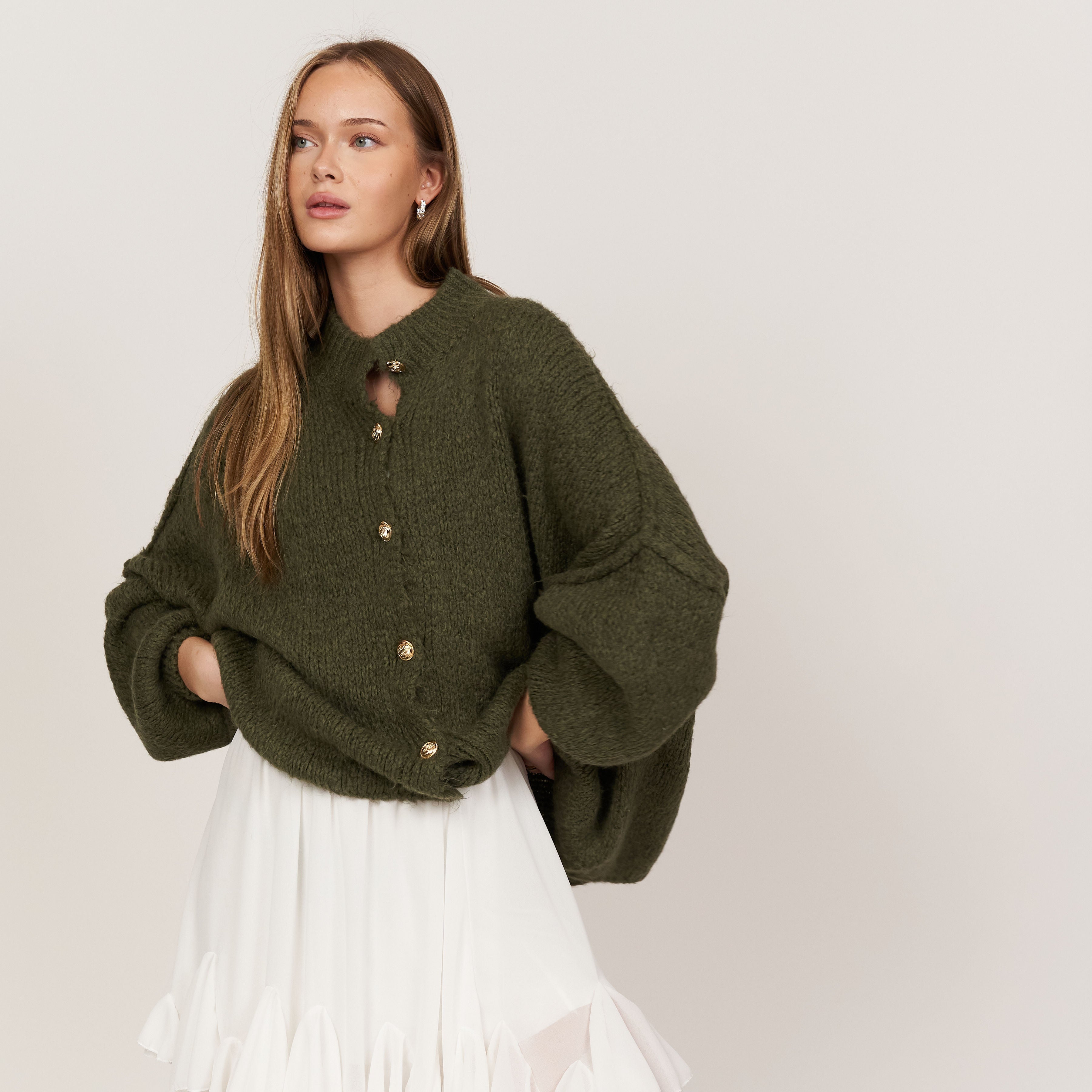 Elena | Oversize Adīta Kardigāns