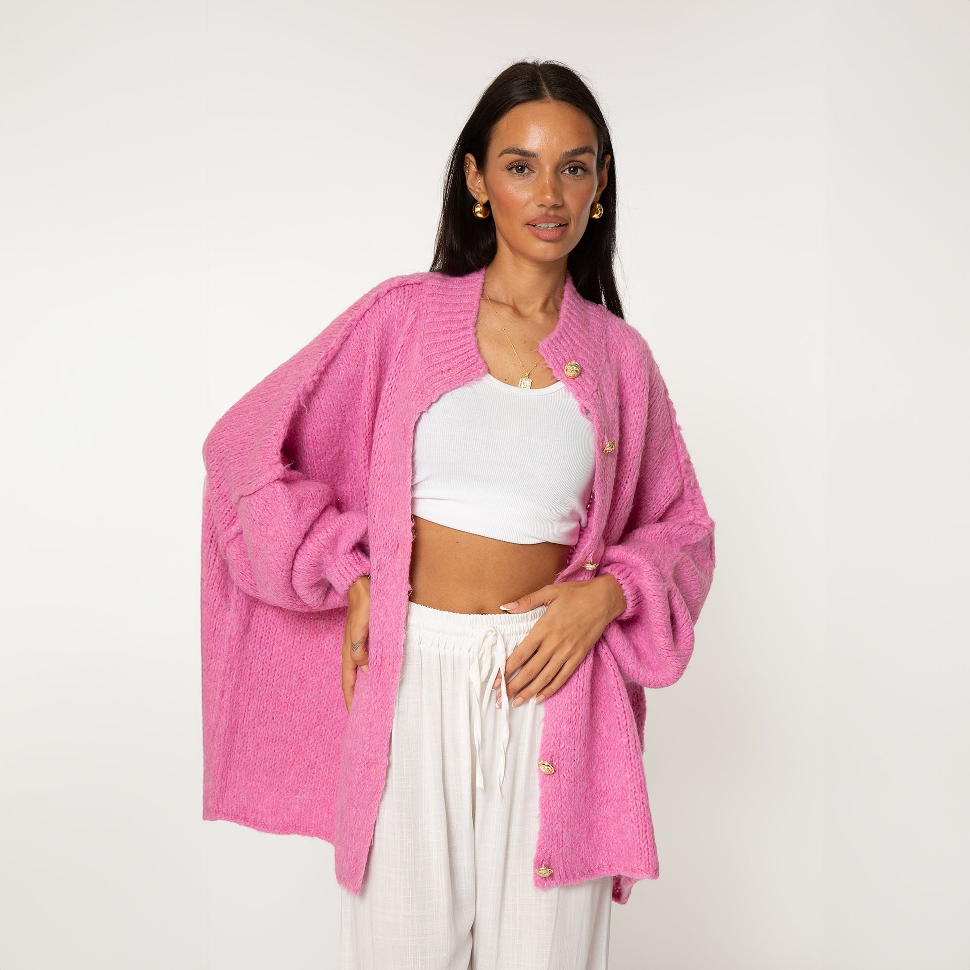 Elena | Oversize Adīta Kardigāns